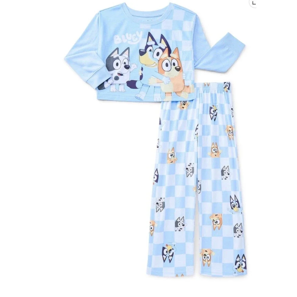 Bluey Girls Pajama Sleep Set Long Sleeve Size L 10/12